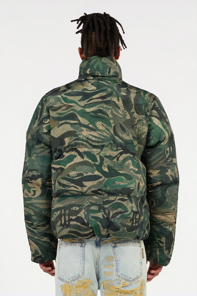 Reversible Tiger Camu Print Puffer Jacket