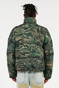 Reversible Tiger Camu Print Puffer Jacket