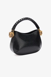 Snake-Print Hobo Roar Bag