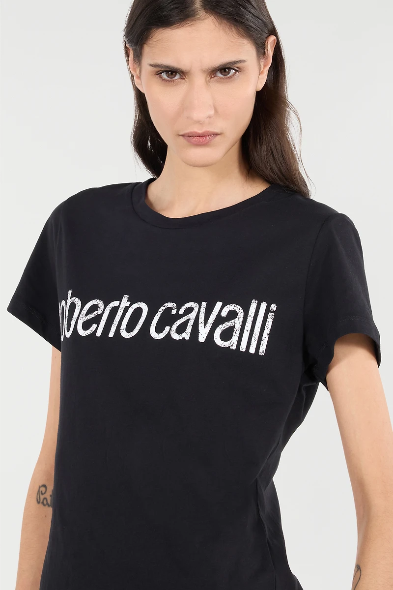 T-Shirt With Used Logo