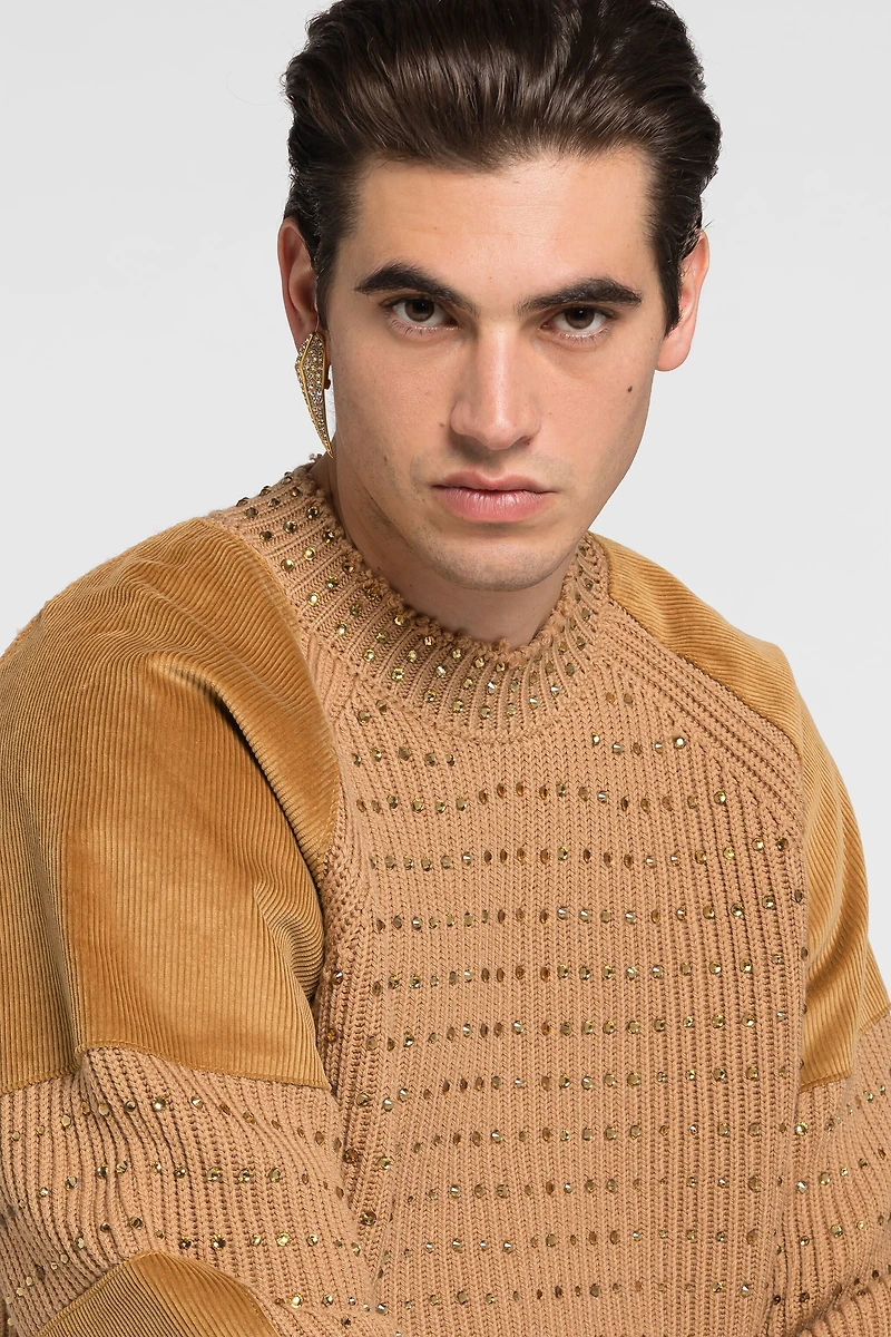 Crystal-Embellished Sweater