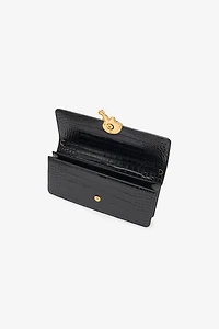 Long Crocodile-Print Roar Clutch