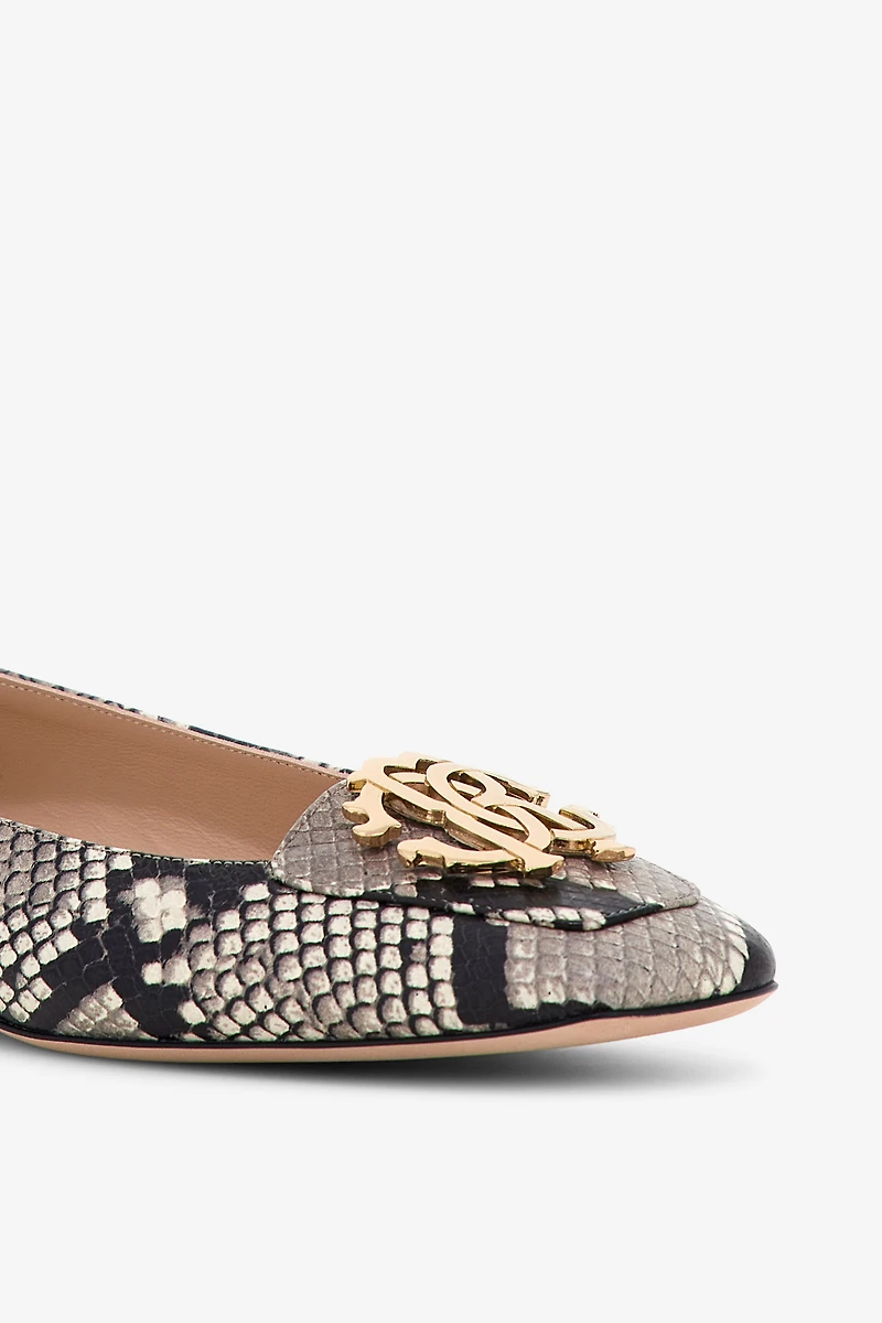 Snake Print Flats