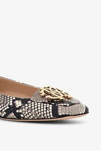 Snake Print Flats