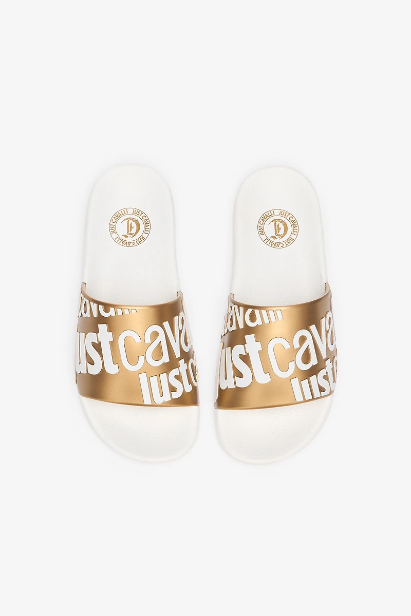 Slides With Lettering And Golden Band