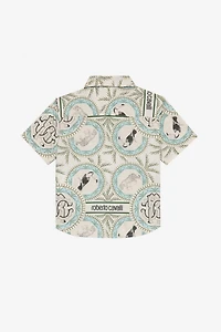 Animal-Print Shirt With RC Monogram And Lettering