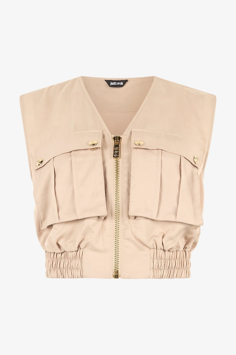 Crop Top With Utility Pockets