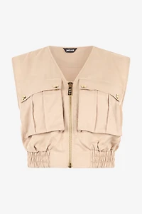 Crop Top With Utility Pockets