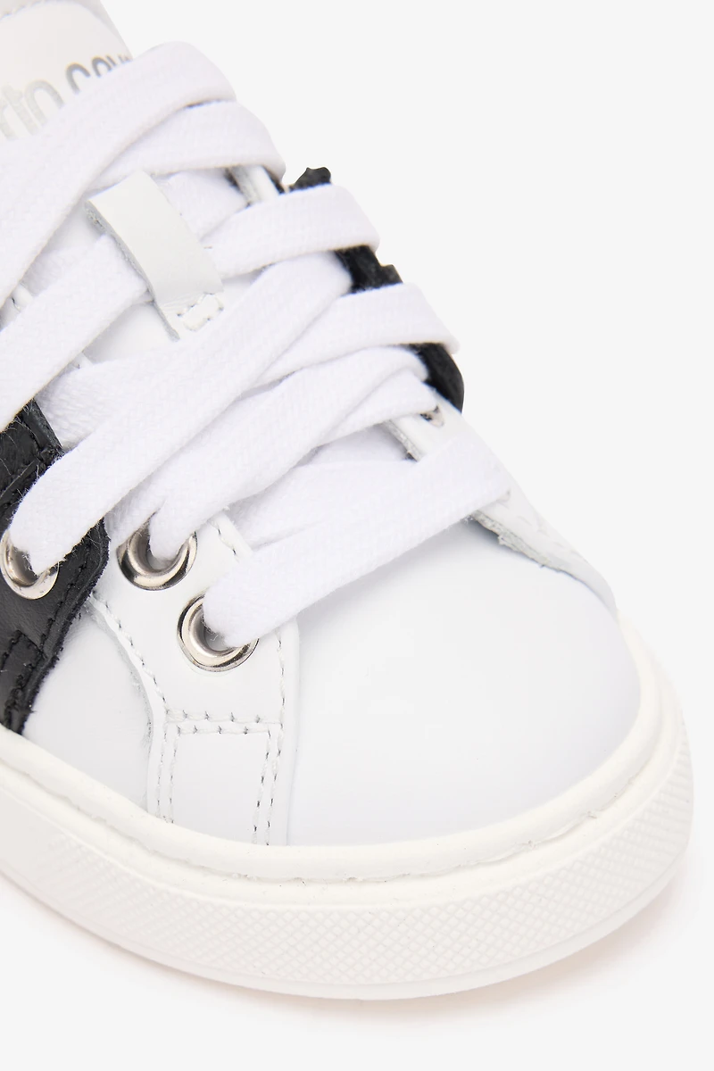 Leather Sneakers With Contrasting Inserts