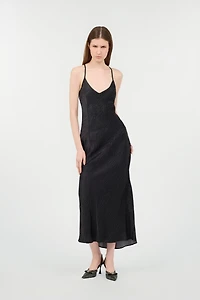 Silk Dress With Tiger Skin Pattern