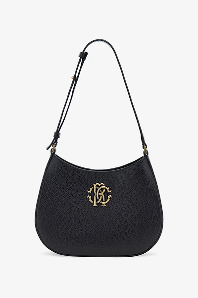 Black Shoulder Bag With Monogram RC