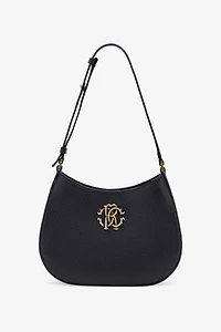 Black Shoulder Bag With Monogram RC