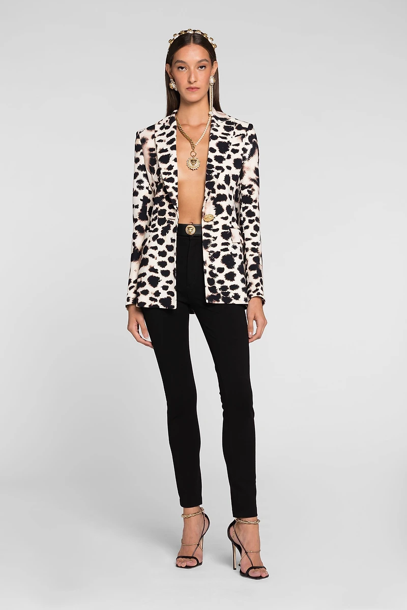 High-rise skinny trousers