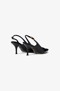 Leather Slingback Pumps