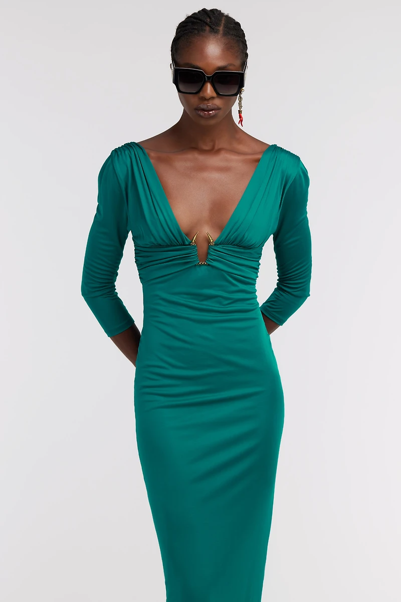 Dress with fang detail