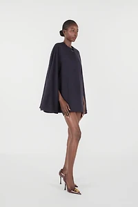 Cashmere-Blend Cape Coat