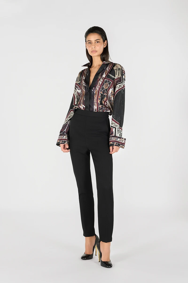 High-waisted trousers