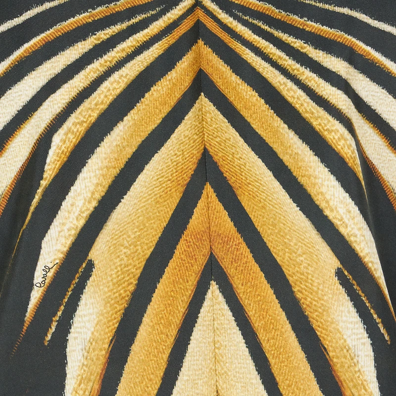 Single-breasted blazer with Ray of Gold print