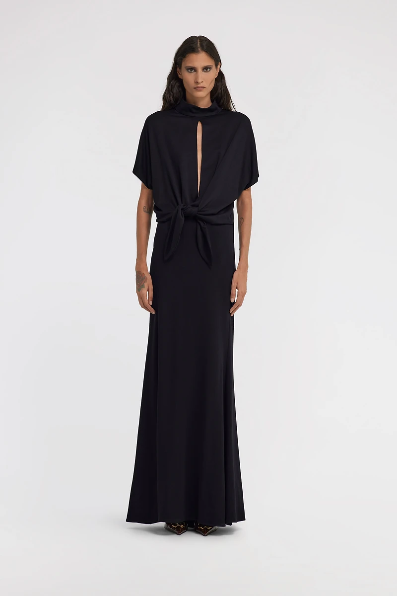 Long dress with knot