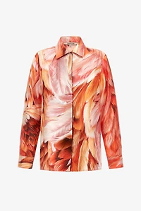 Plumange Print Silk Shirt