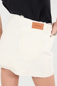 Frayed Denim Miniskirt