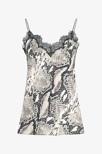 Silk Top With Python Print