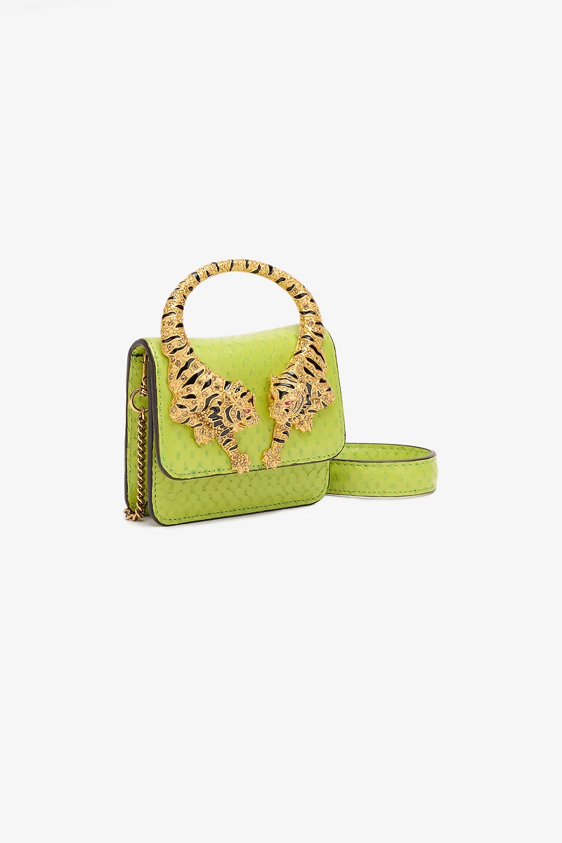 Roar Bag With Bejeweled Tigers