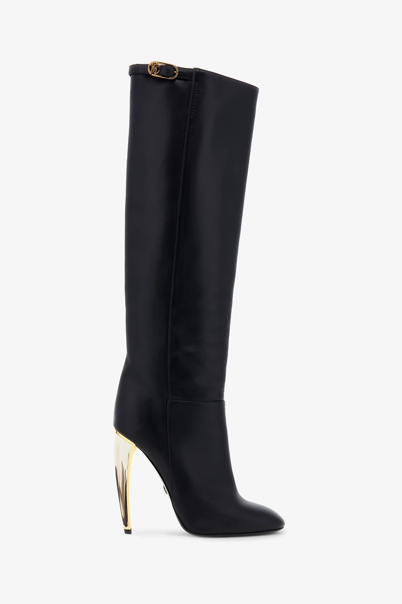 Leather Knee-High Boots
