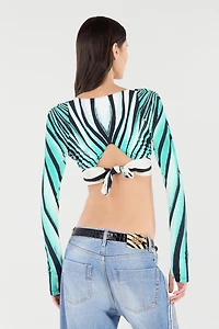 Ray Of Sea Print Top