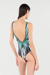 Ray Of Sea Print One-Piece Swimsuit
