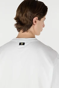 T-Shirt With Textured Zebra Pattern