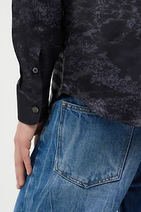 Animal-Print Silk Shirt