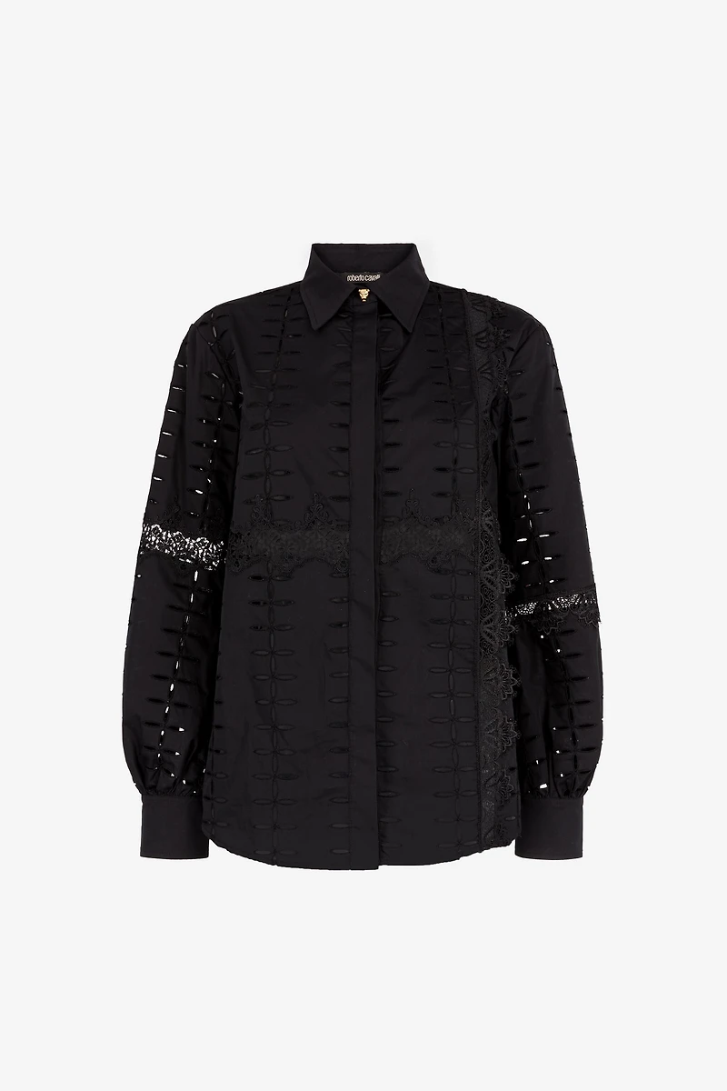Cut.out embroidered shirt