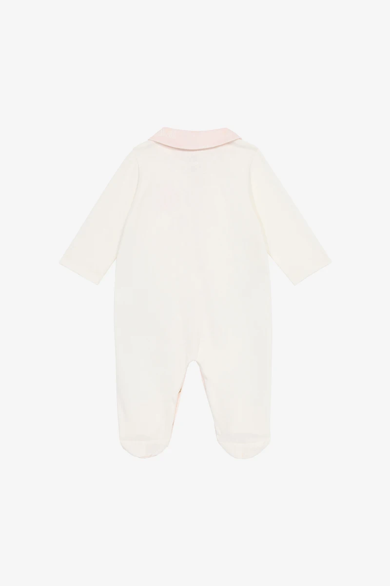 RC Monogram Hat, Bib And Romper Suit Set