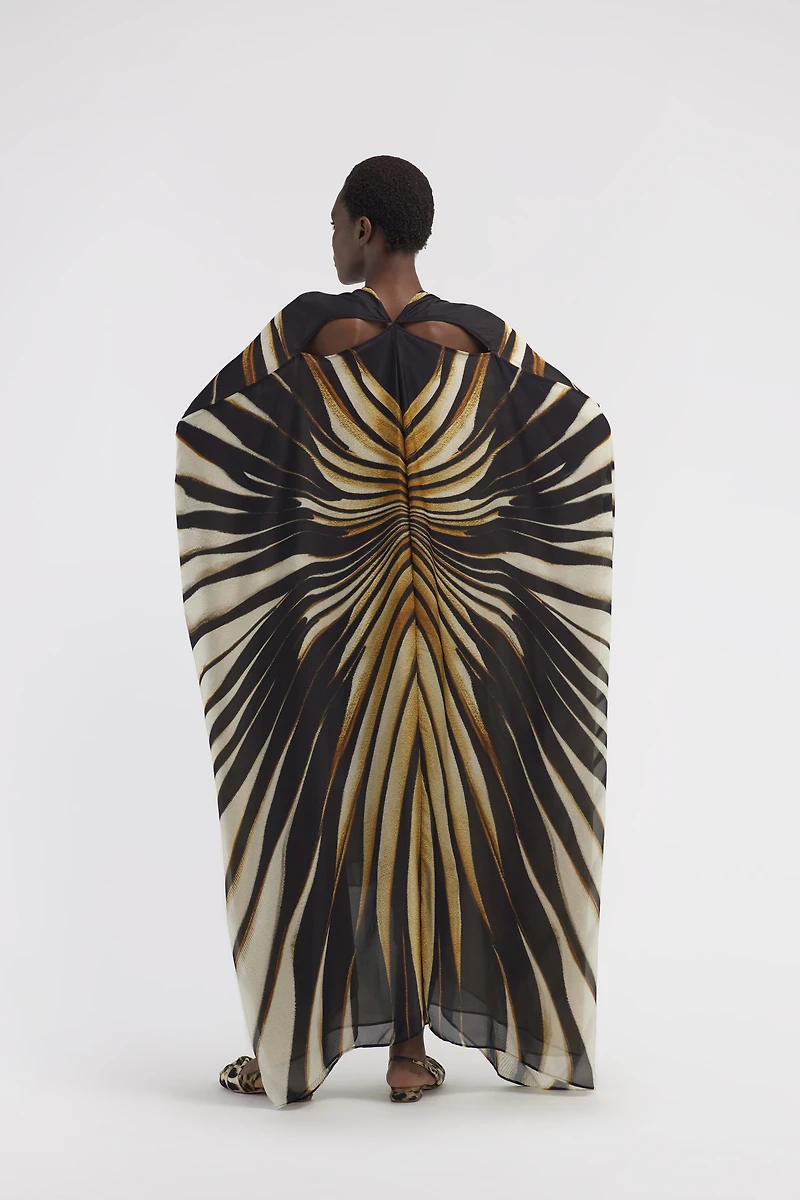Kaftan with Ray of Gold print