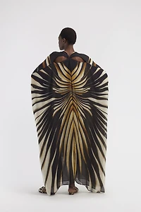 Kaftan with Ray of Gold print