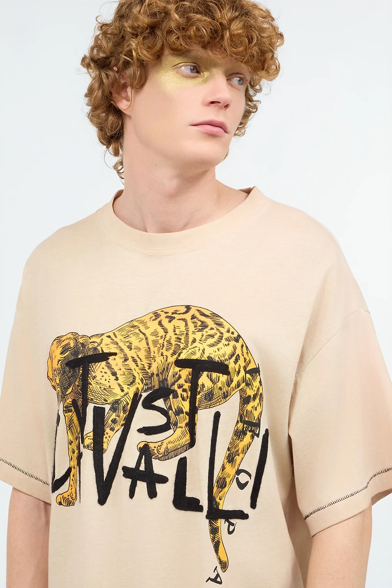 T-Shirt With Leopard