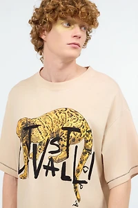 T-Shirt With Leopard