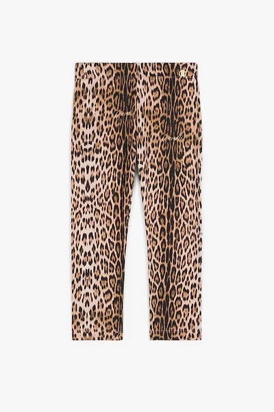 Jaguar-Print Cotton Leggings