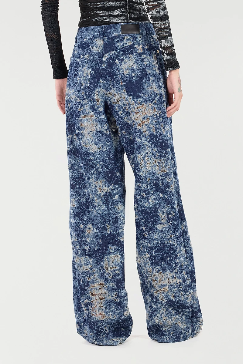 Loose Fit Bleached-Effect Jeans