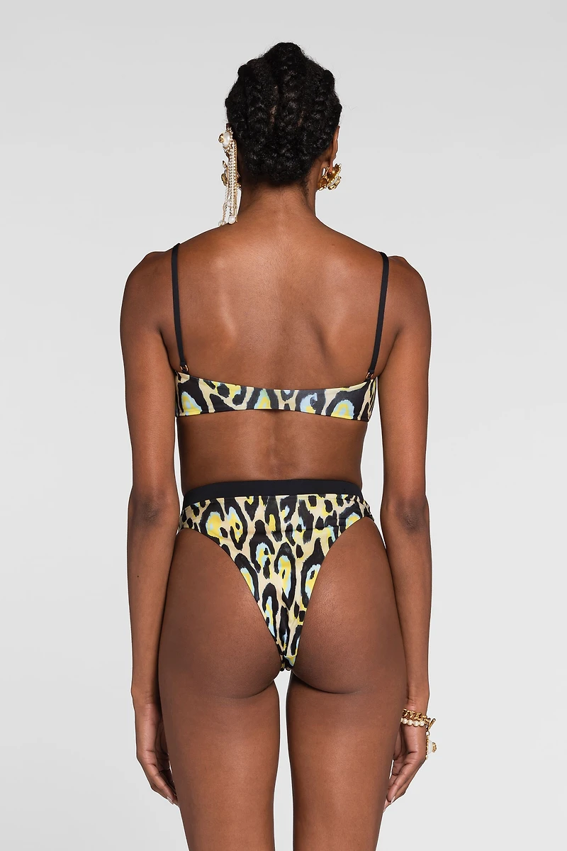 Jaguar-print bikini bottoms