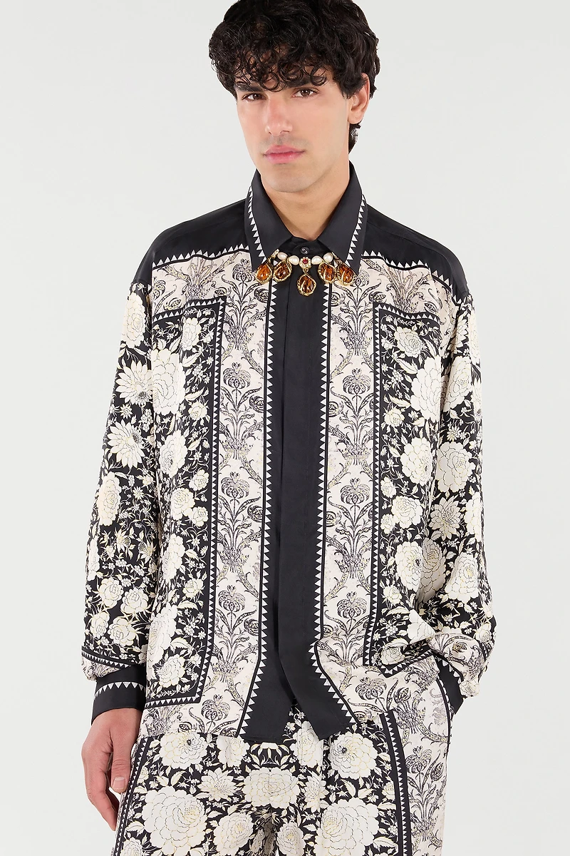 Silk Shirt With Floral Print