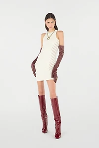 Dress With Openwork Zebra Pattern