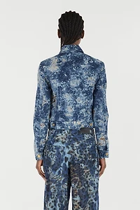 Denim Jacket With Discoloration