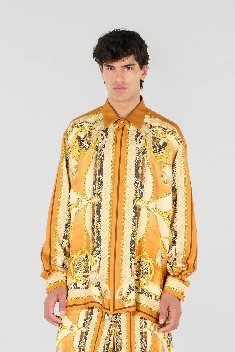 Sunset Print Silk Shirt