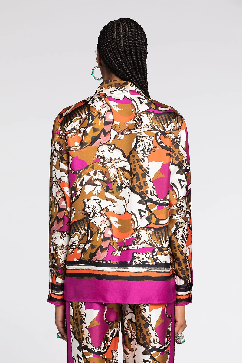 Wild Cat-Print Shirt