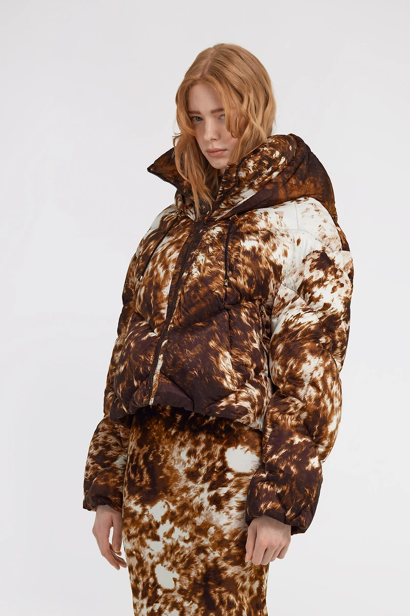Appaloosa Print Puffer Jacket