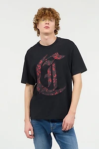 T-Shirt With JC Monogram Patch