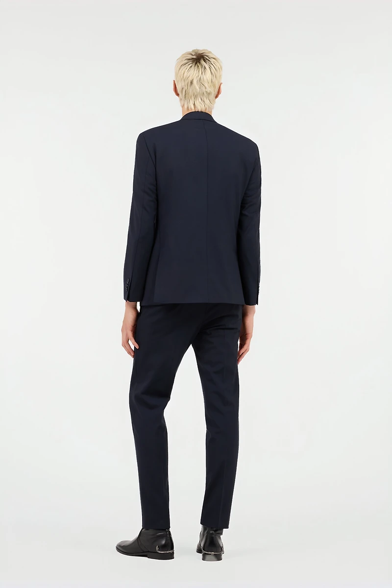Dark Blue Tailored Wool Suit