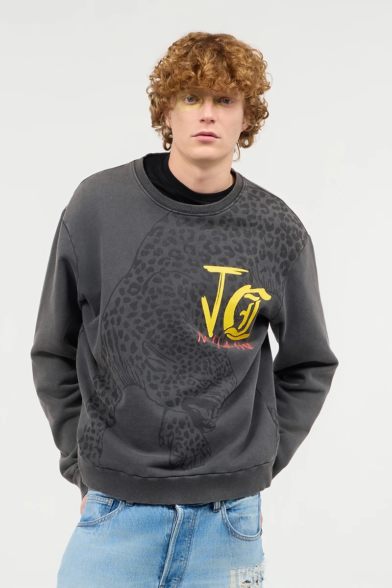 Sweatshirt With Jaguar And Lettering